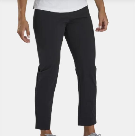 Foot Joy Women's Black Side Pockets High Waisted Crop Pant Size S - Picture 1 of 9